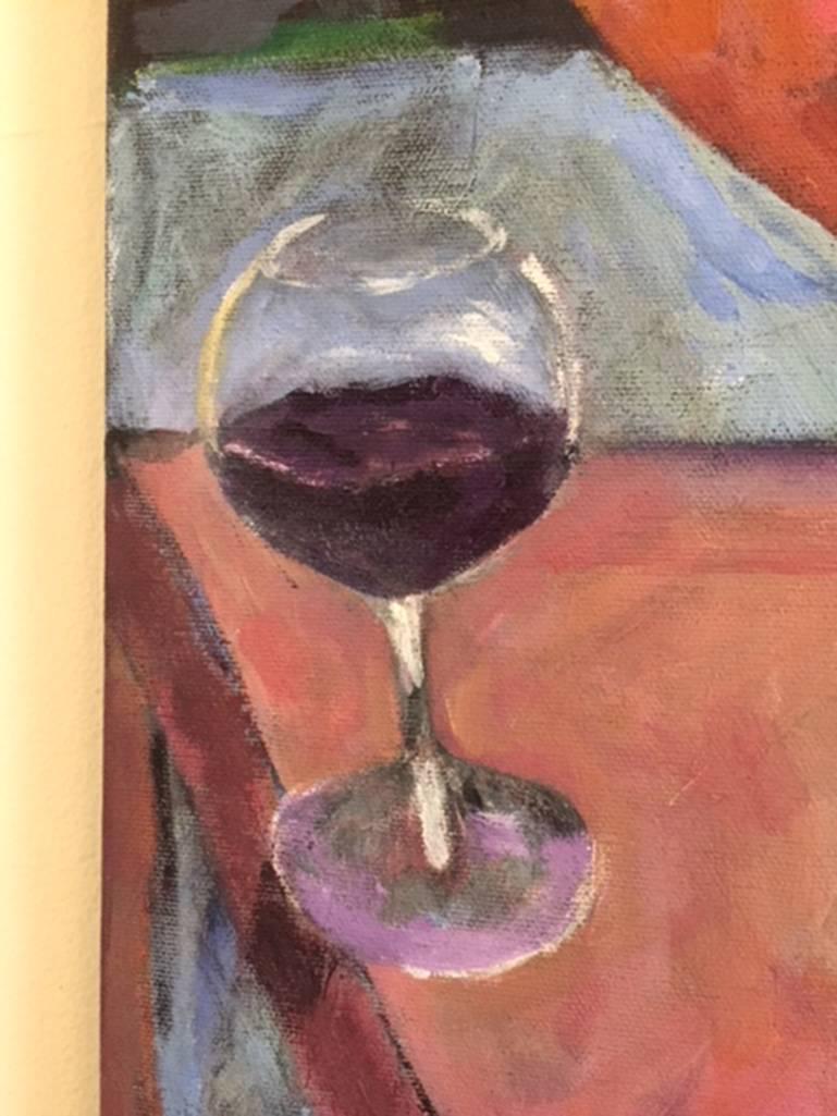 La donna legge Platone - Still-Life Painting Marrone di Elliot Gordon