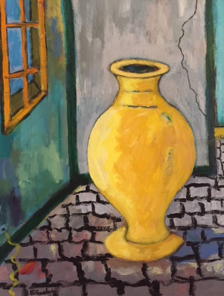 The Yellow Urn - Painting by Elliot Gordon