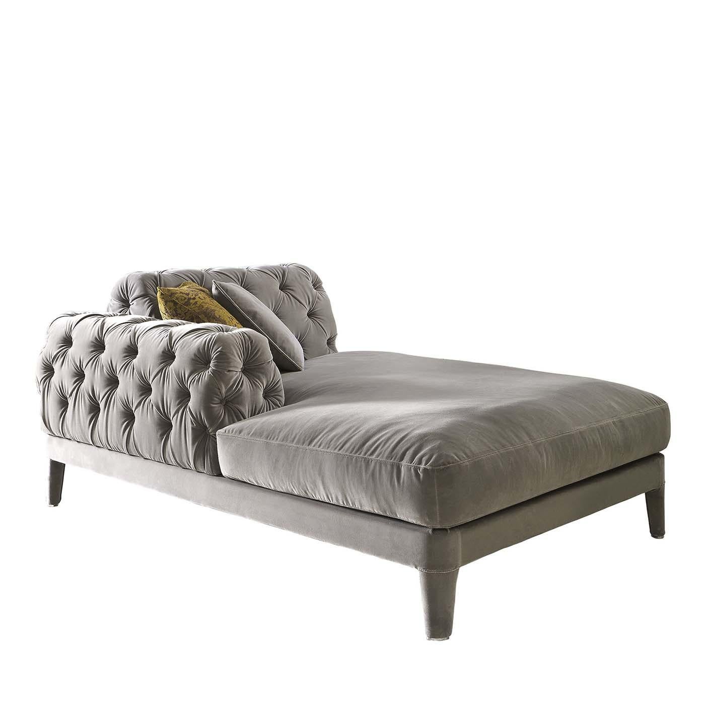 Elliot Taupe Chaise Longue For Sale