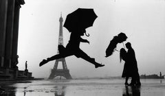 Vintage Umbrella Jump, Paris, France