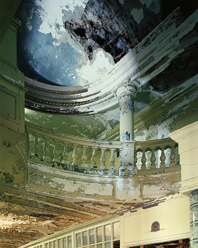 Elliott Kaufman Still-Life Photograph - Capitol Theatre Lobby (Contemporary Photograph of an Abandoned Interior) 