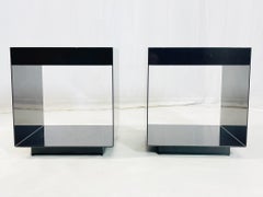 "Elliott" Side Tables in Gunmetal & Marble by Rodolfo Dordoni for Minotti