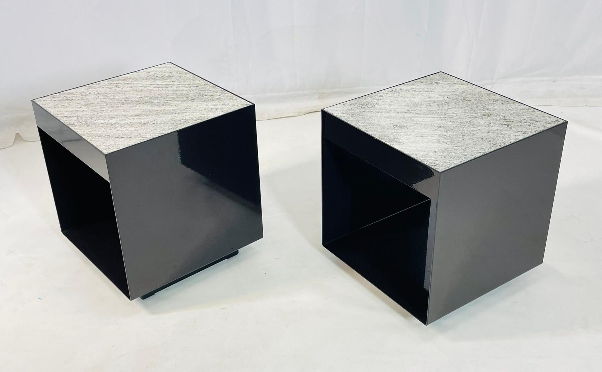 Beistelltische „Elliott“ aus Rotguss und Marmor von Rodolfo Dordoni für Minotti (Stahl) im Angebot