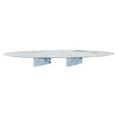Contemporary modern side table or coffee table, marble, Belgian design by barh