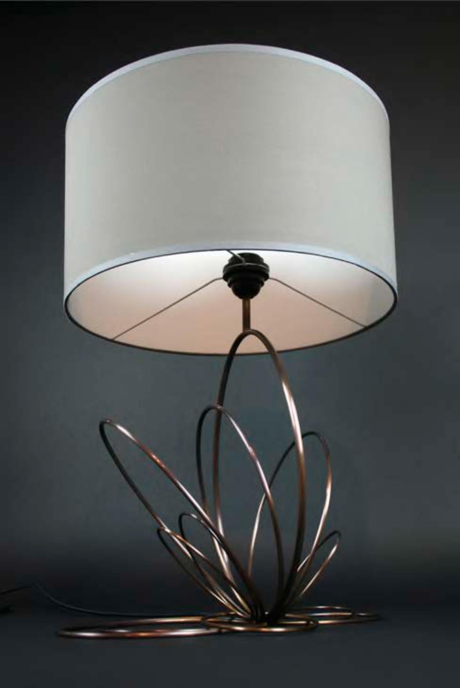 French Ellipse 2 Table Lamp by Atelier Demichelis For Sale