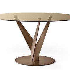 Table Ellipse en laiton et bronze