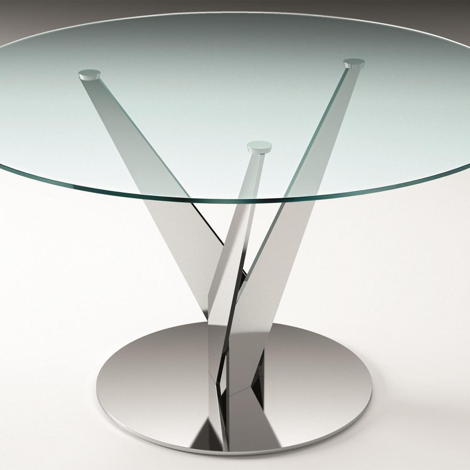 Hand-Crafted Ellipse Chrome Table