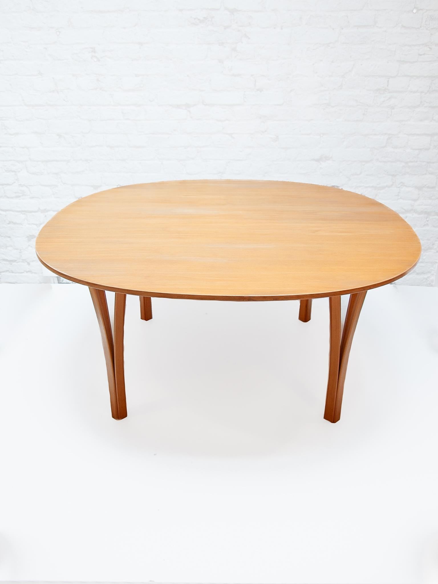 Scandinavian Modern Ellipse Coffee Table by Piet Hein & Bruno Mathsson for Fritz Hansen, 1990  For Sale
