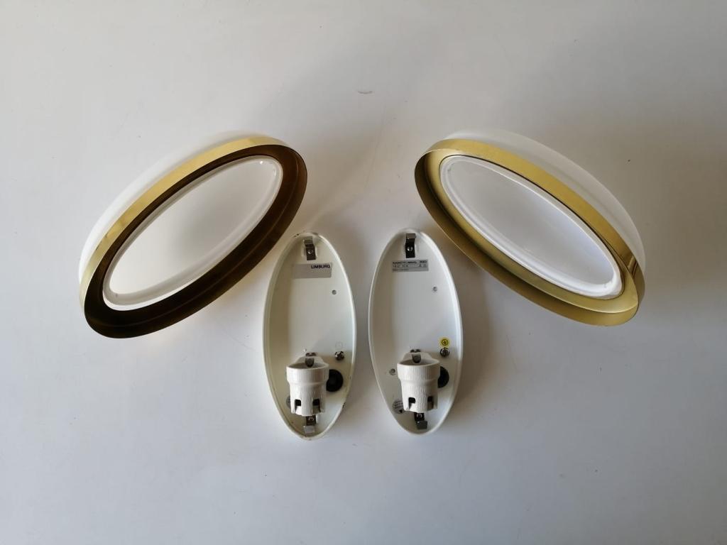 Ellipse Design Pair of Sconces Model 3683 by Limburg, 1980s, Germany 6