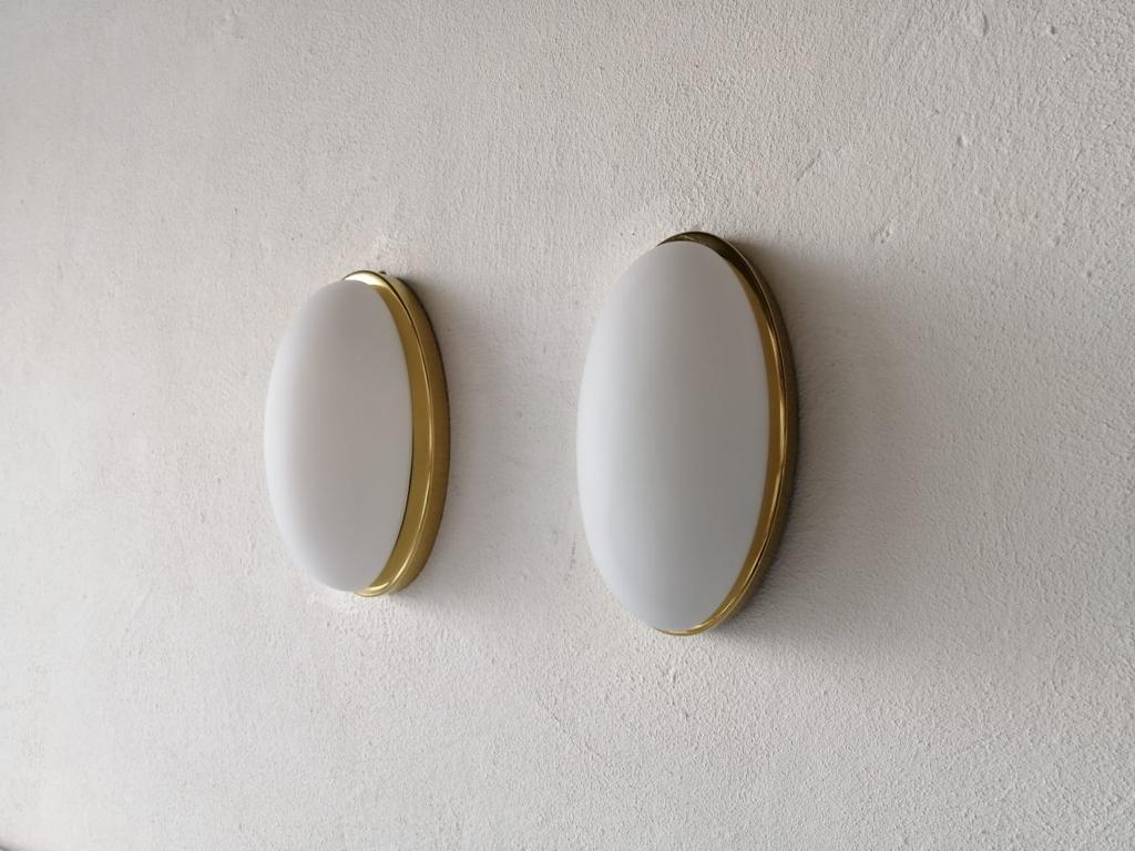Space Age Ellipse Design Pair of Sconces Model 3683 by Limburg, 1980s, Germany