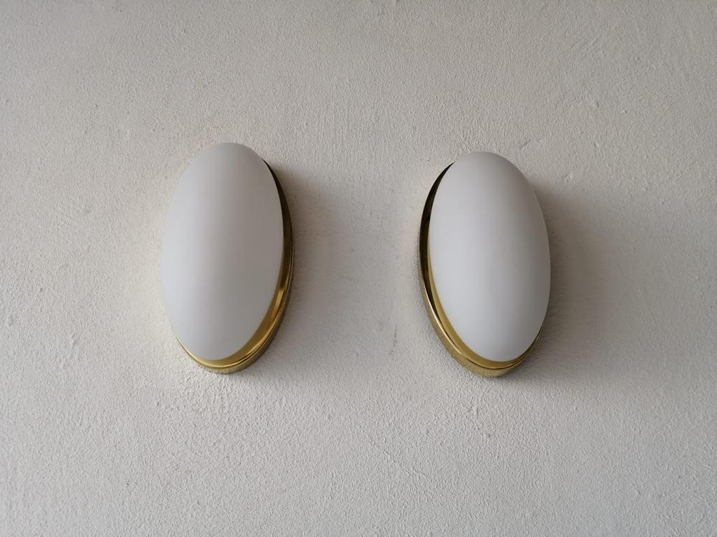 Late 20th Century Ellipse Design Pair of Sconces Model 3683 by Limburg, 1980s, Germany