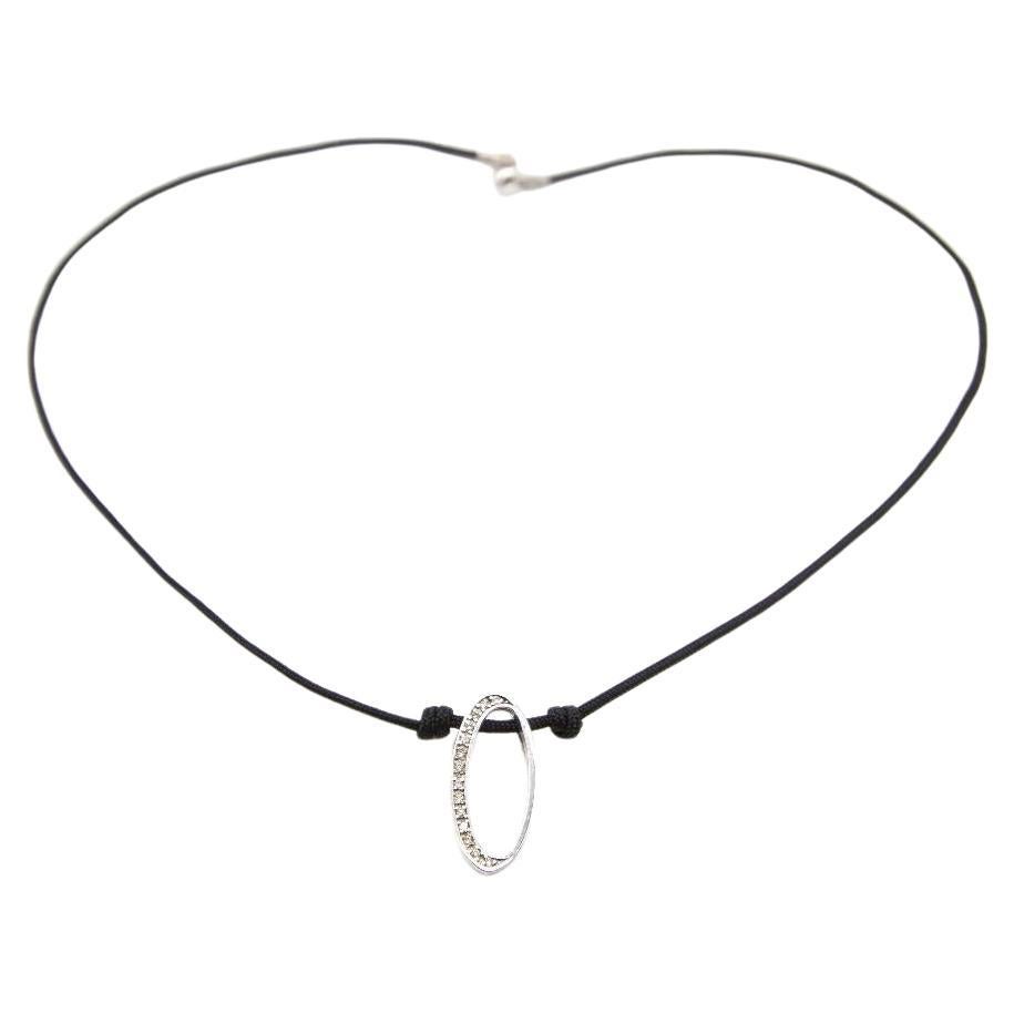 Halskette aus Gold und Diamanten mit Ellipsen
