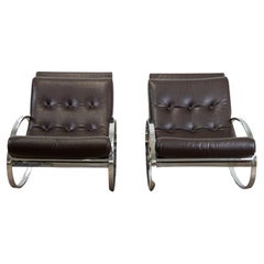 Ellipse Rocking Chairs attributed to Renato Zevi for Selig, 1970s, Set of 2