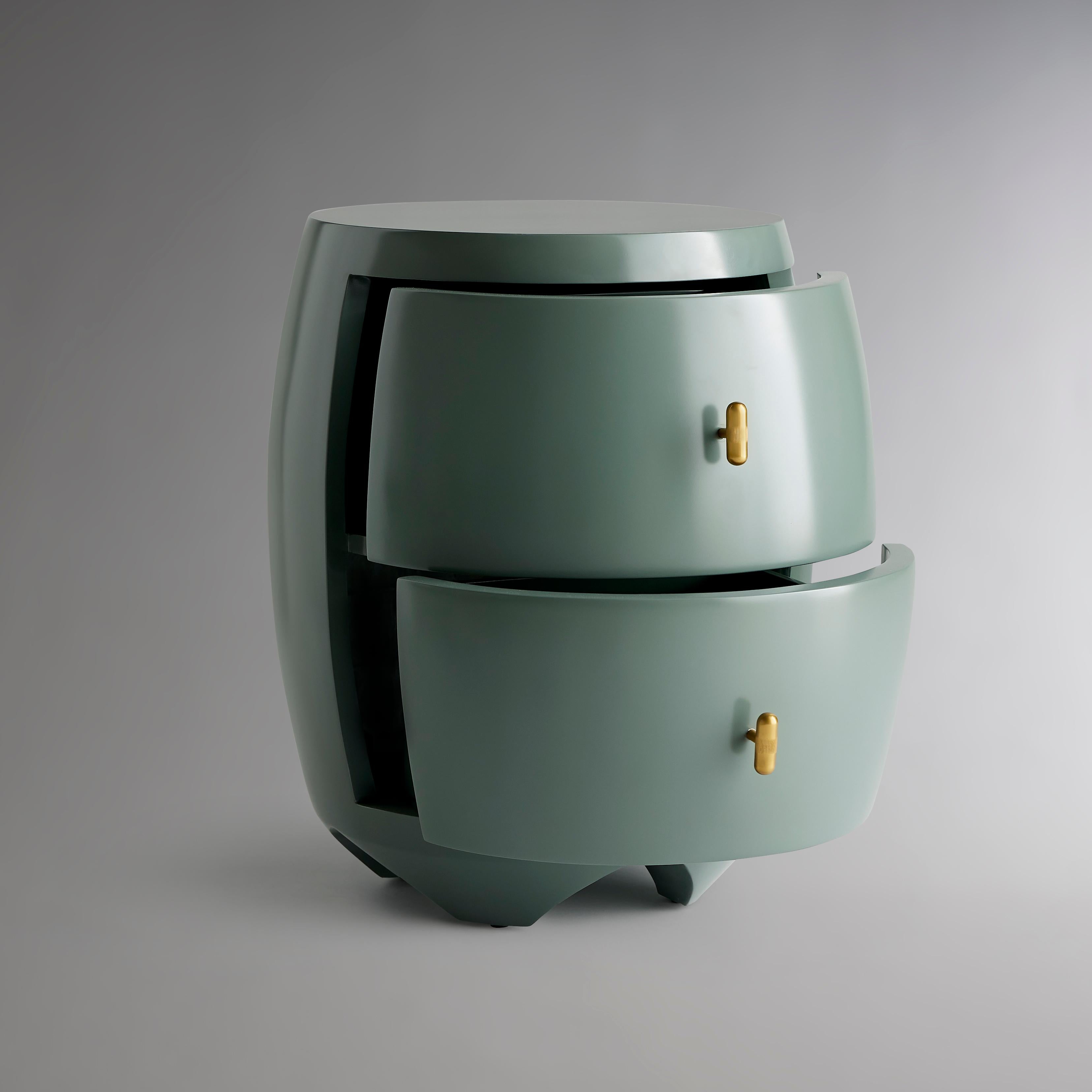 Asian Ellipse Side Table For Sale