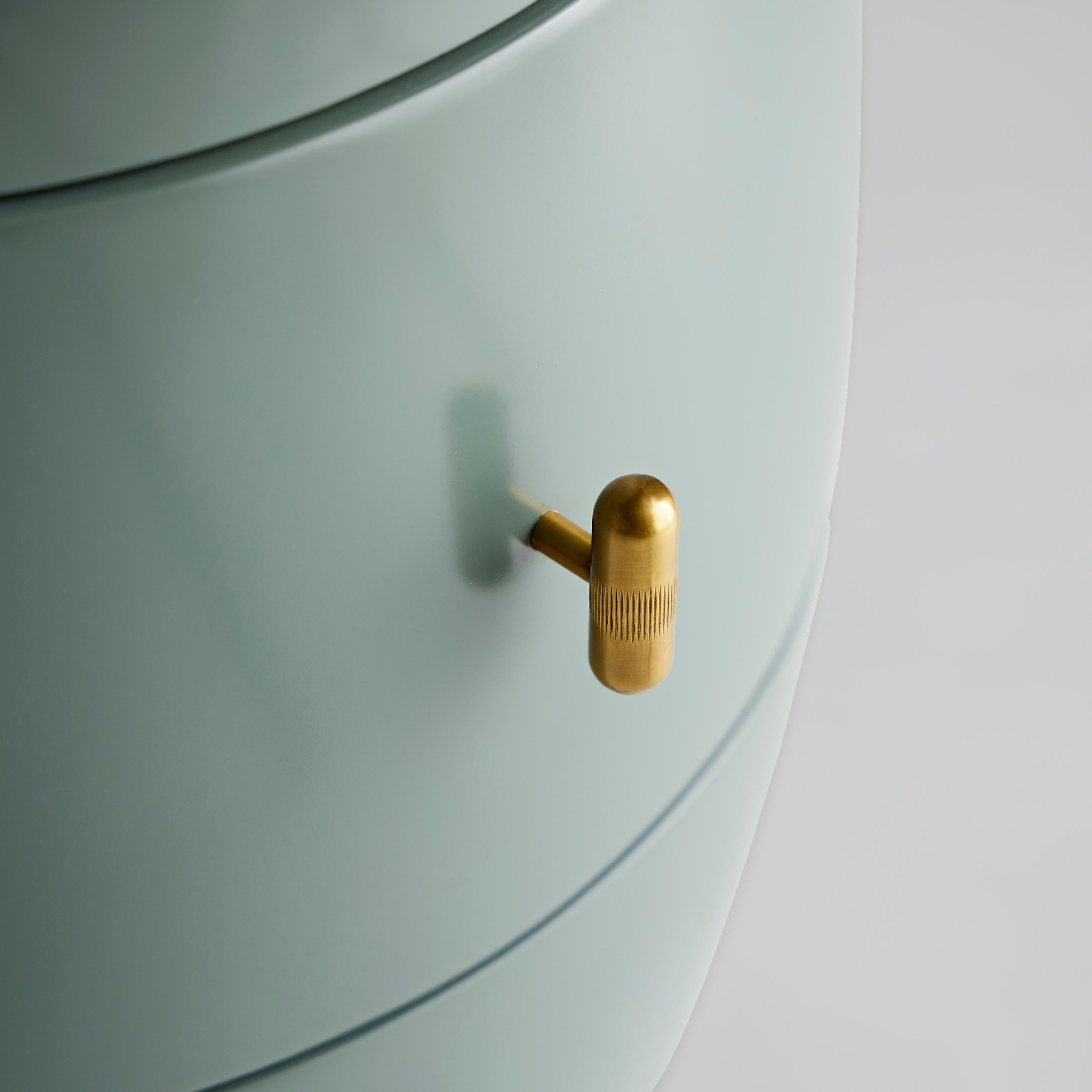 Brass Ellipse Side Table For Sale