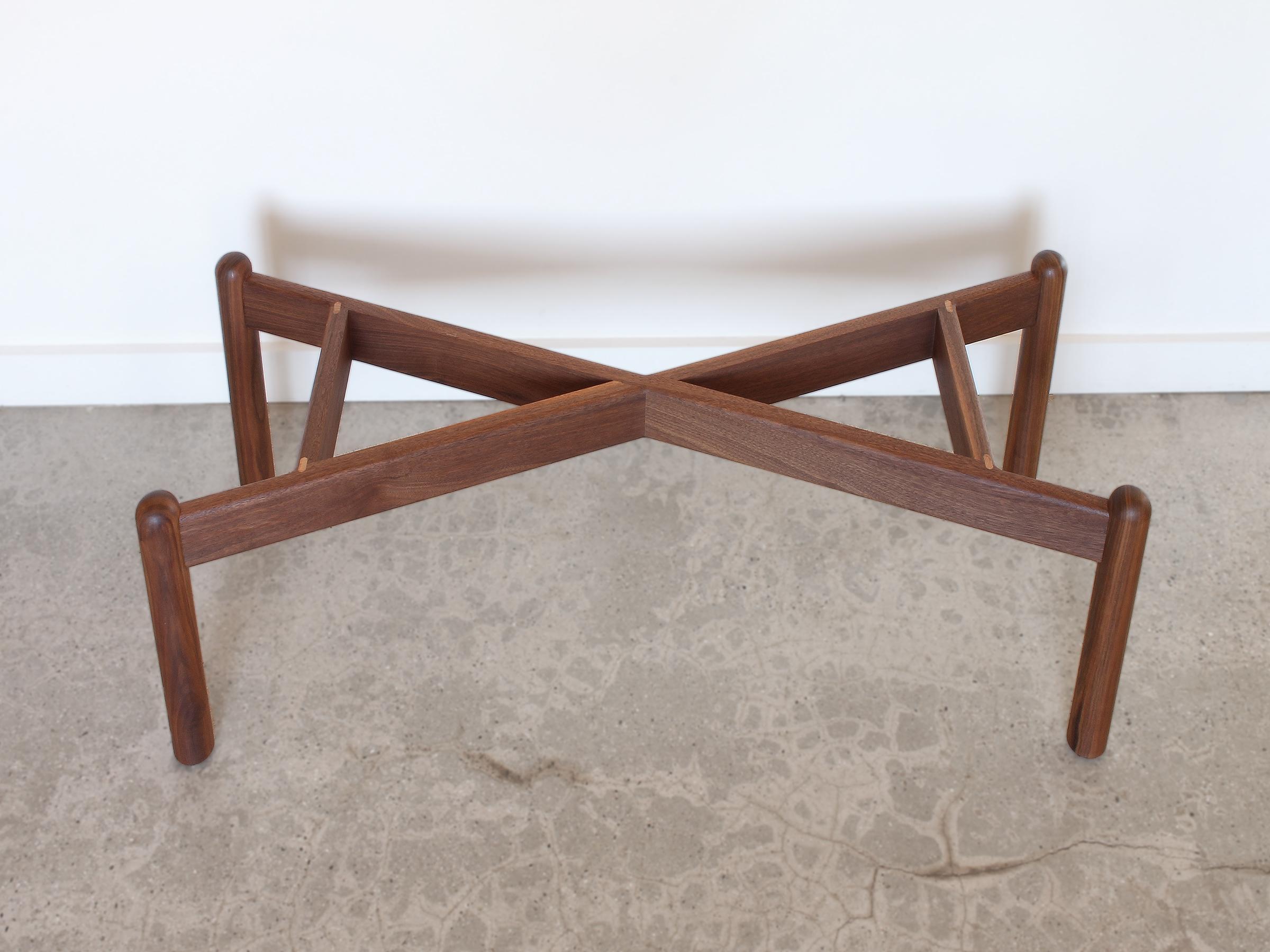 Ellipse Soapstone and Walnut Coffee Table by Elliott Marks 2