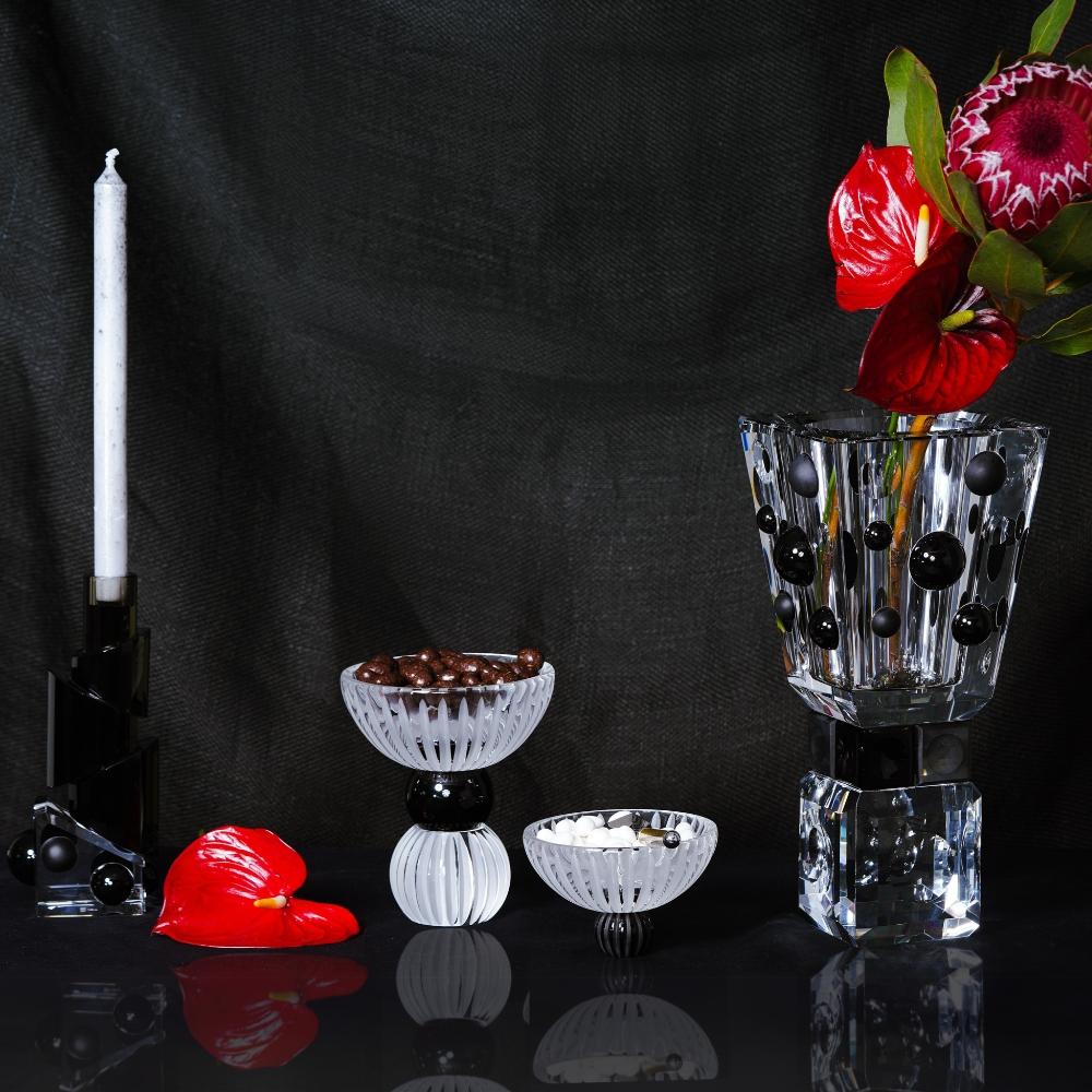 Ellipsen Handgefertigter Kristall-Kerzenständer  (21. Jahrhundert und zeitgenössisch) im Angebot