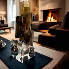 Portacandele di cristallo fatto a mano Ellipses