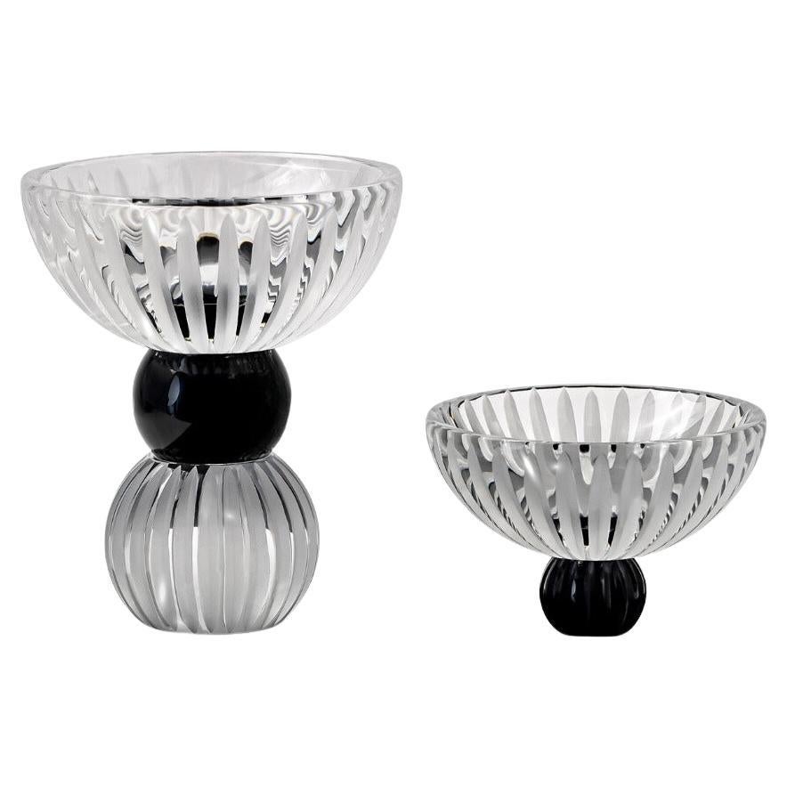 ELLIPSES Handmade Crystal Decorative Bowl For Sale