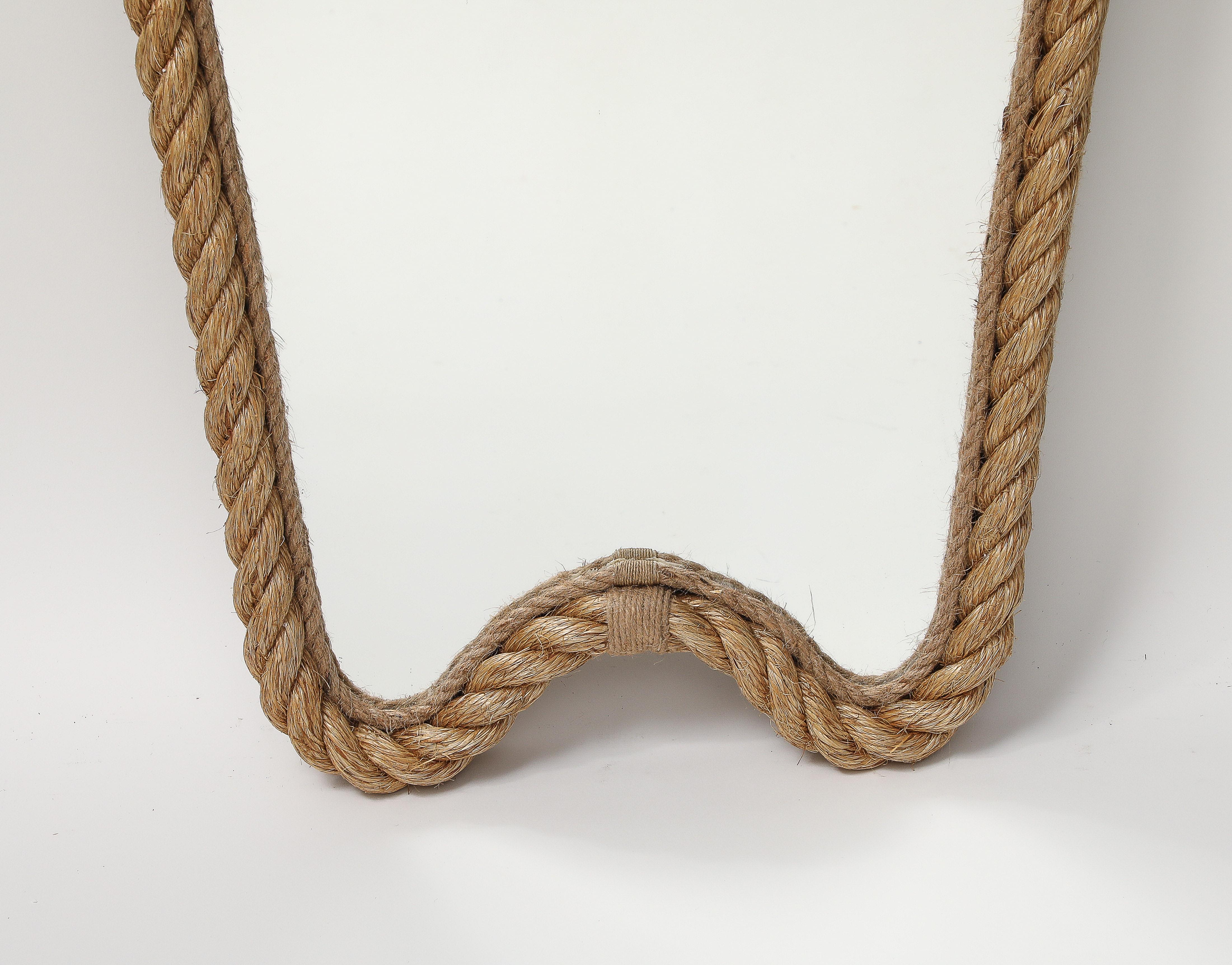 Mid-Century Modern Elliptic Rope Mirror For Sale