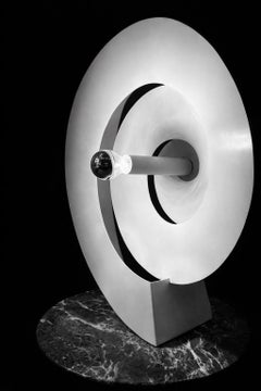 Elliptic sculptural lamp by Luc Bernard, 1974