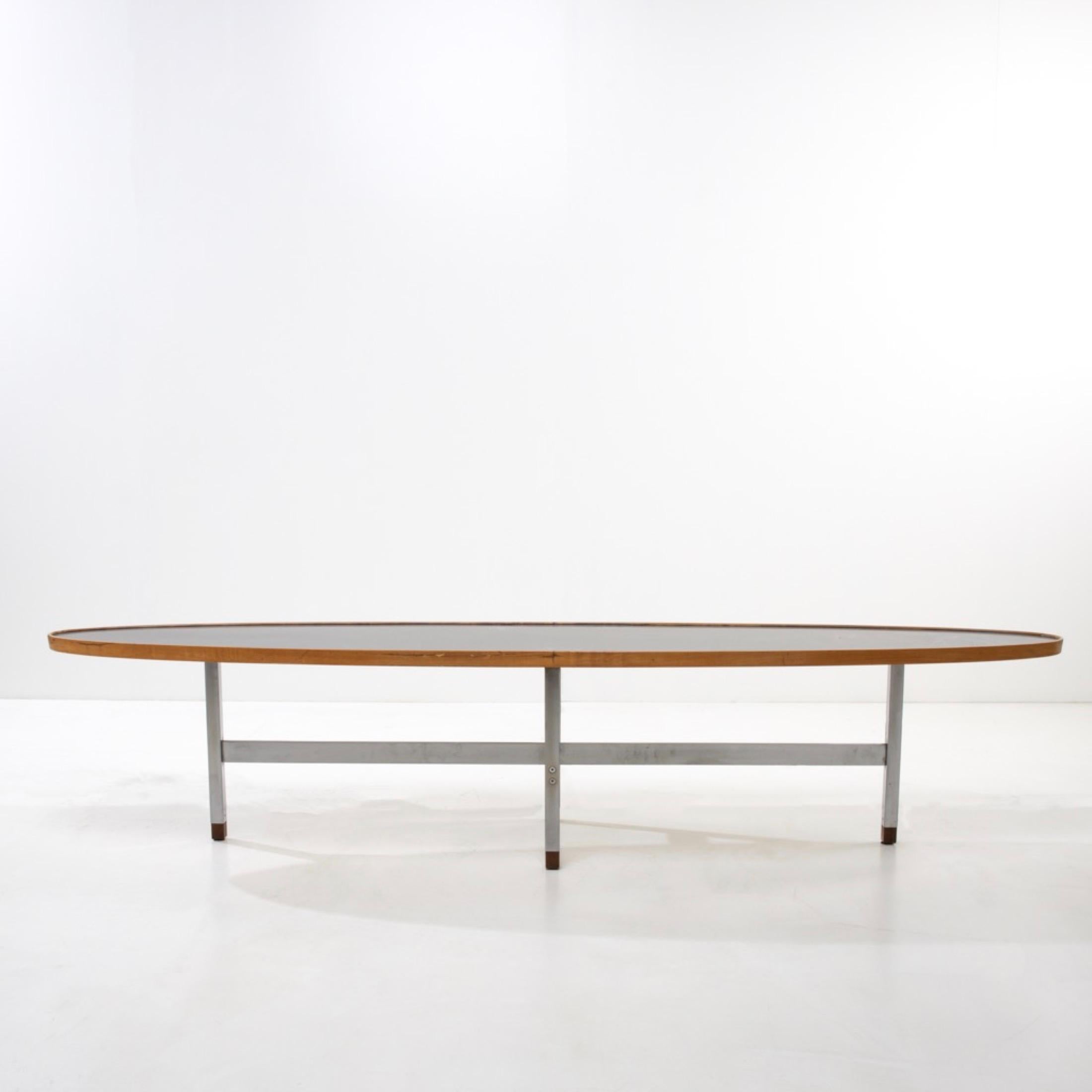 Belgian Elliptical coffee table by Edward Wormley for Dunbar For Sale