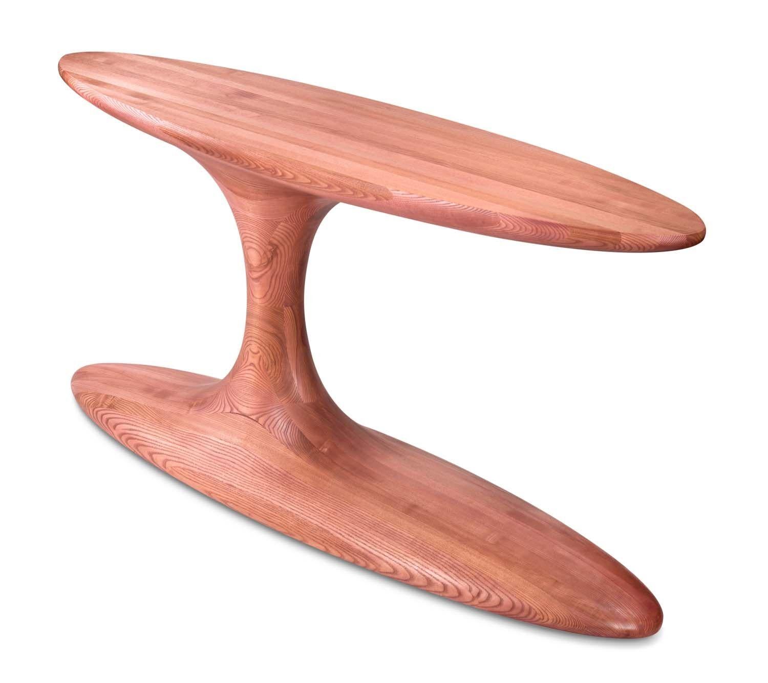 Américain « Console elliptique » par l'artiste Studio Craft  Adam Zimmerman. en vente