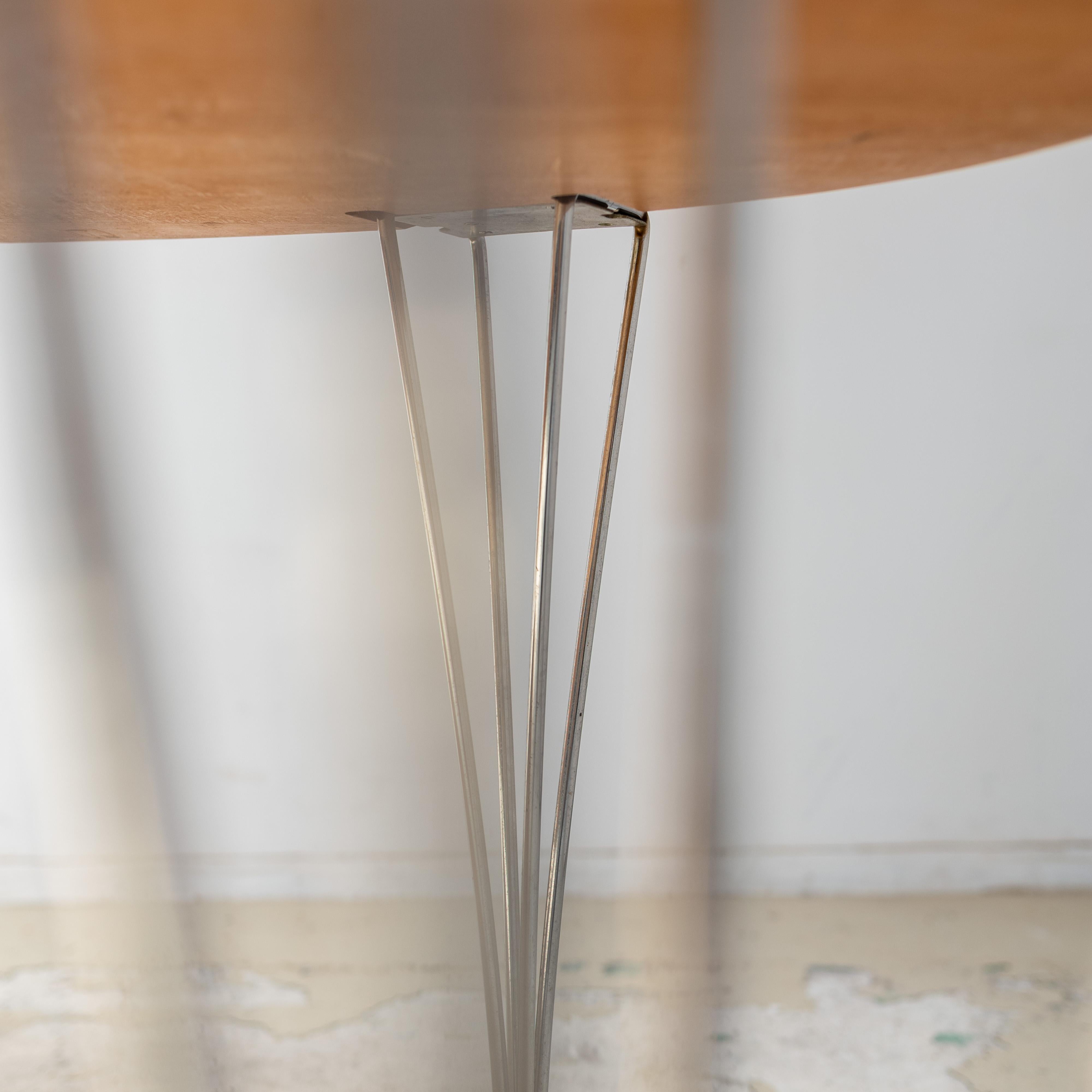 Elliptical Dining Table by Piet Hein & Bruno Mathsson, 1990s For Sale 1