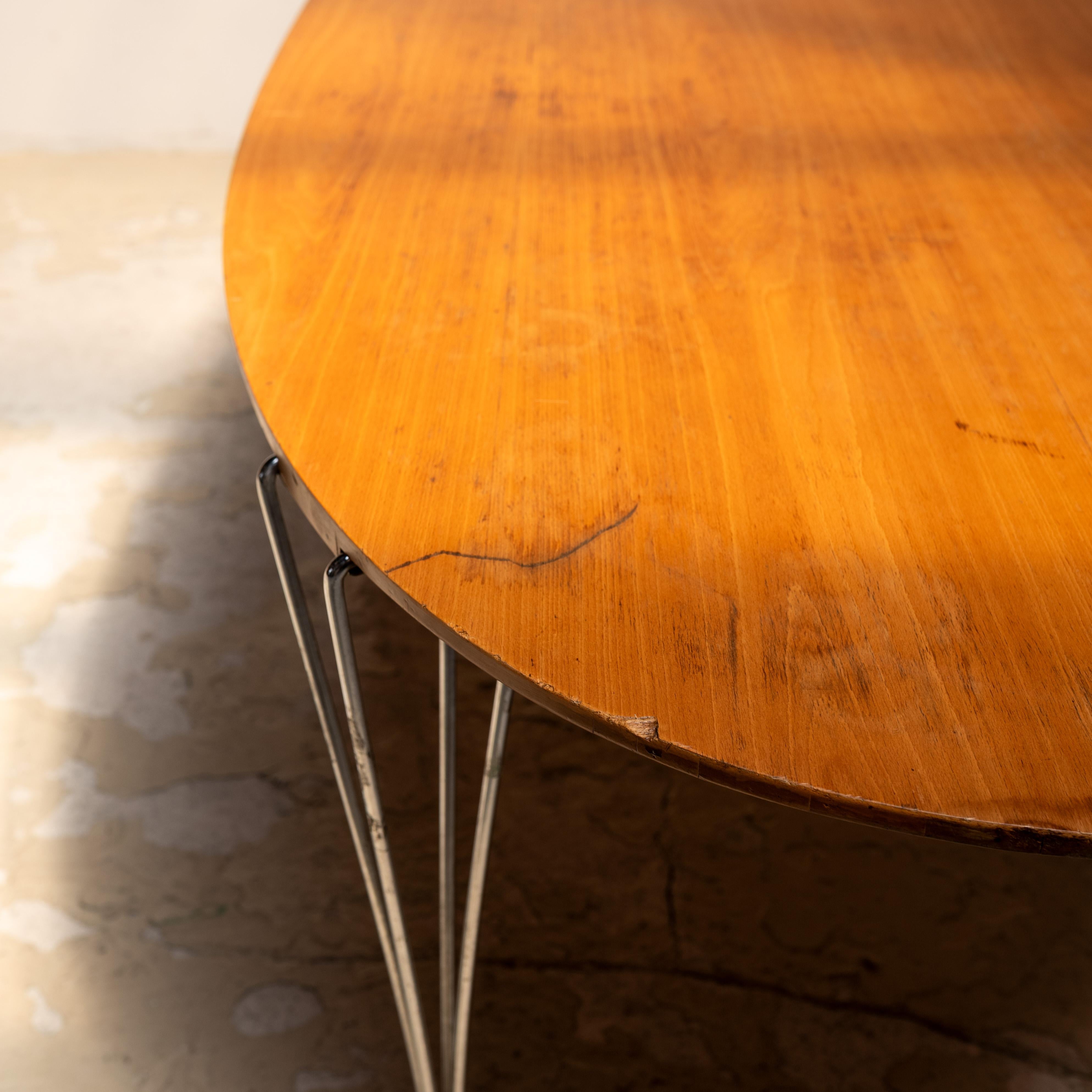 Elliptical Dining Table by Piet Hein & Bruno Mathsson, 1990s For Sale 2