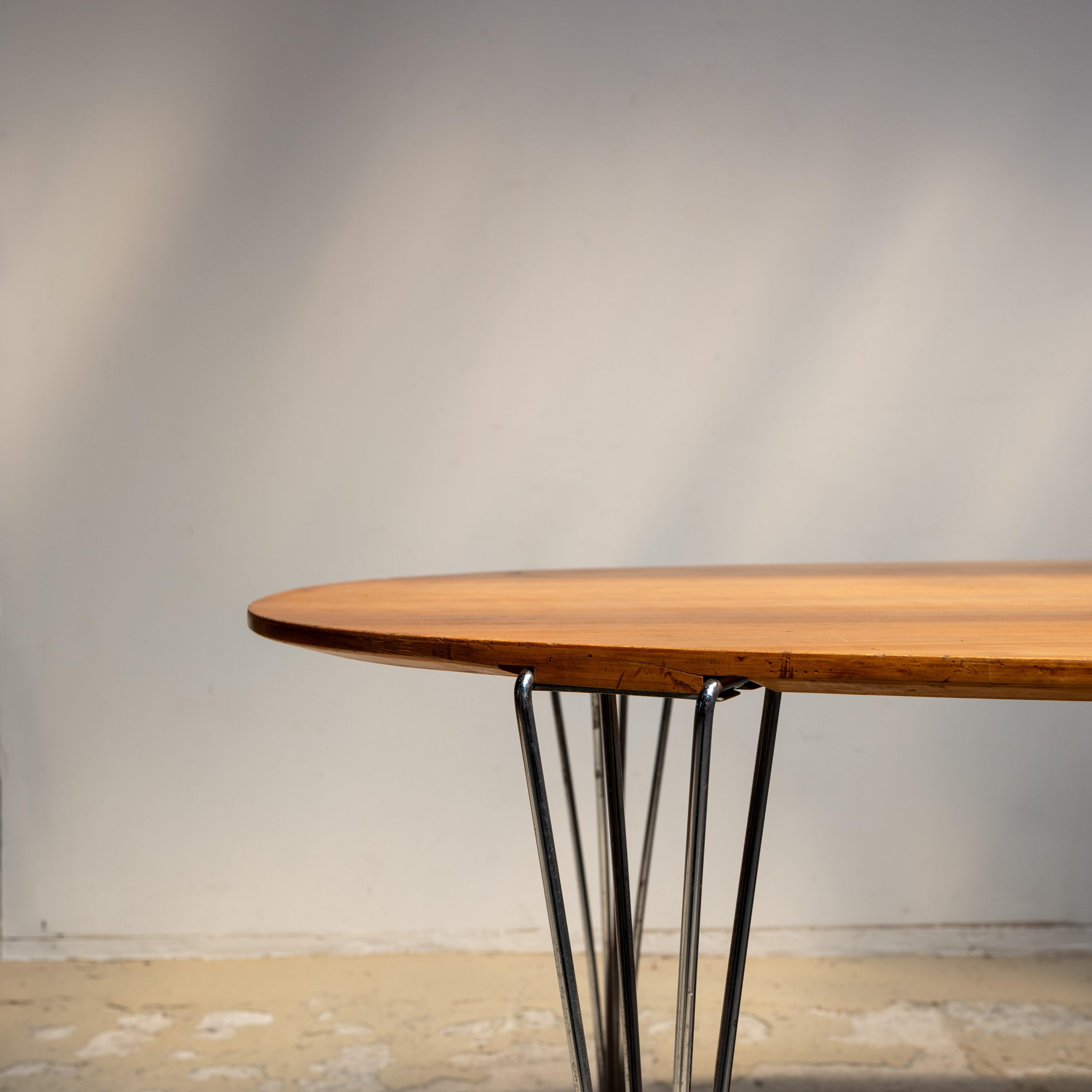 Elliptical Dining Table by Piet Hein & Bruno Mathsson, 1990s For Sale 3
