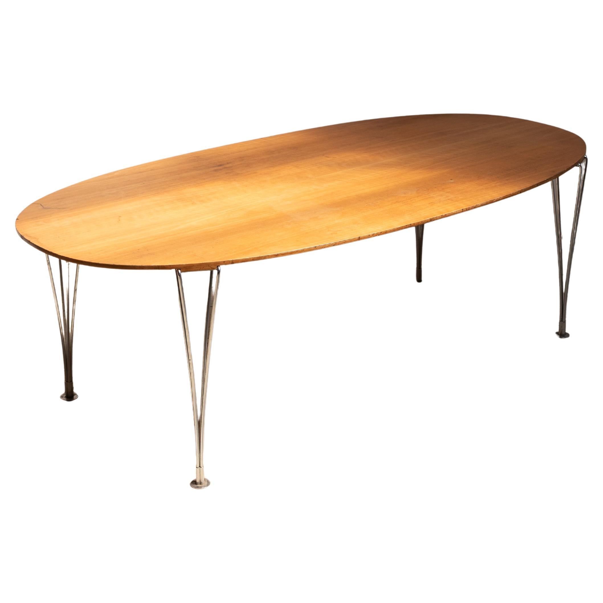 Elliptical Dining Table by Piet Hein & Bruno Mathsson, 1990s