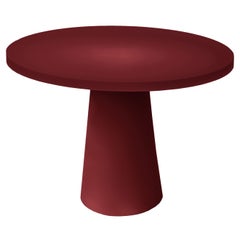 Elliptical Entry Resin Table In Burgundy by Facture, REP by Tuleste Factory