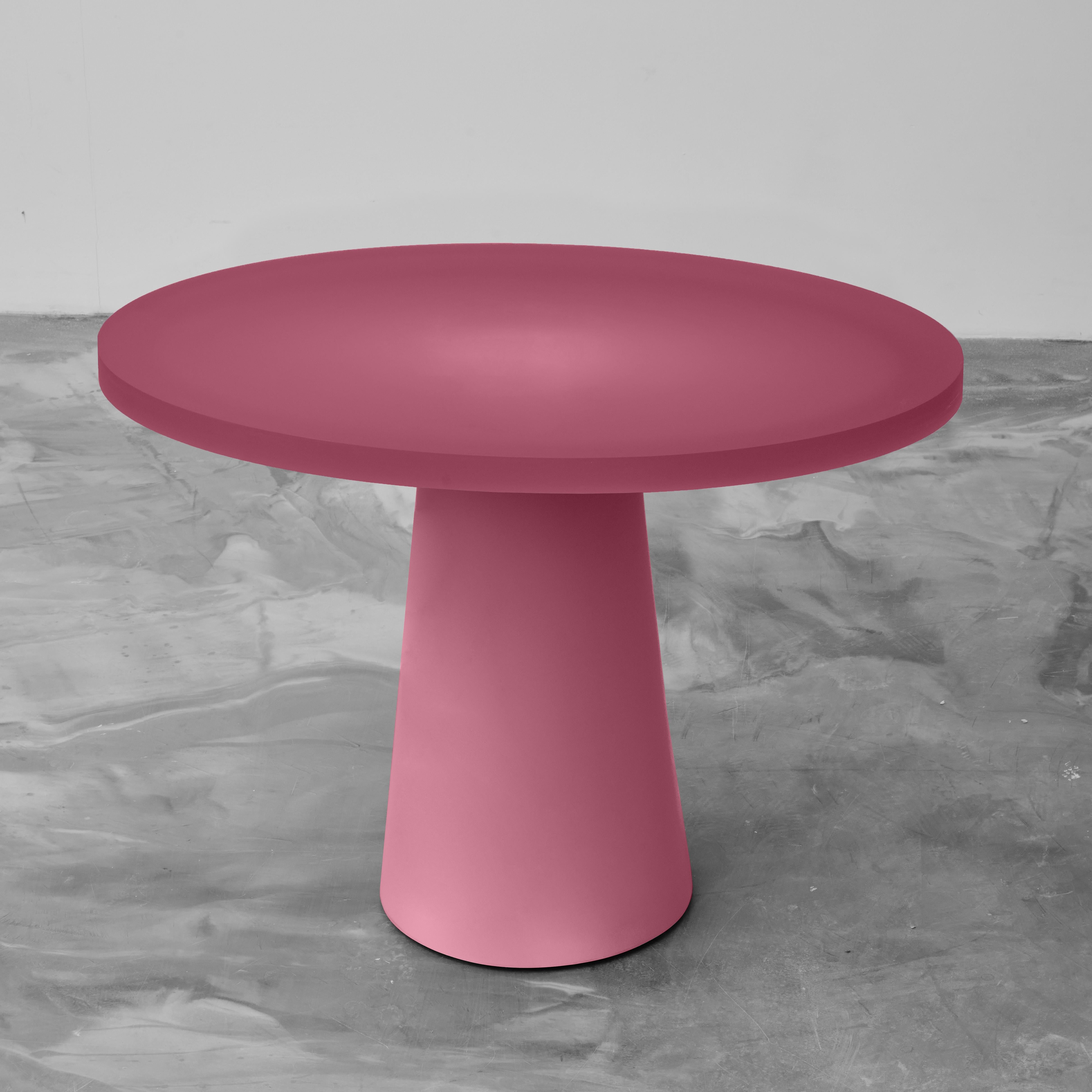Contemporary Elliptical Entry Resin Table In Dusty Pink by Facture, REP by Tuleste Factory For Sale