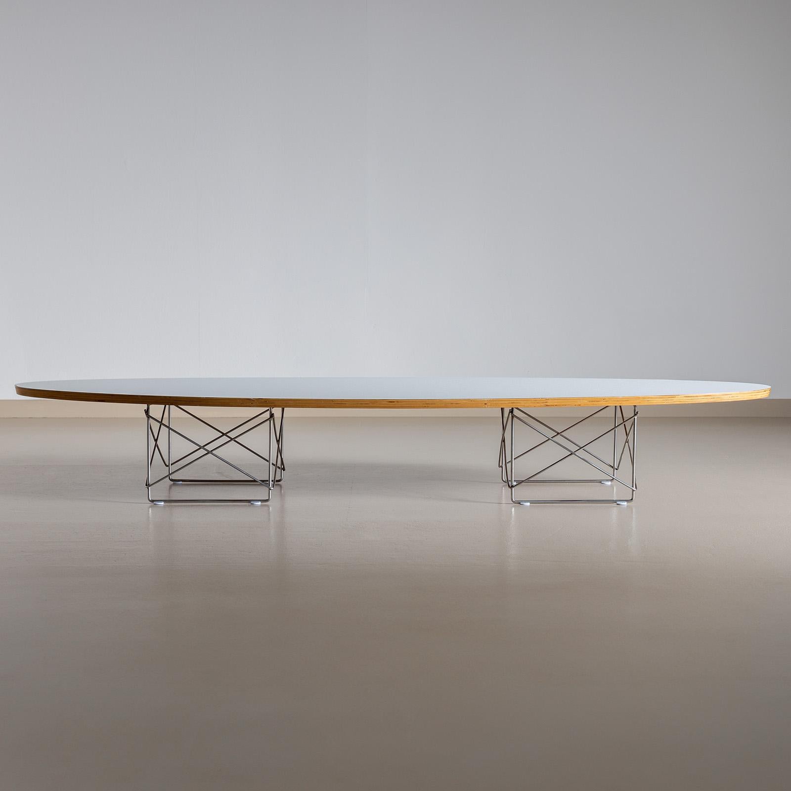 Metal Elliptical ETR coffee table, Charles & Ray Eames for Herman Miller, 21st century