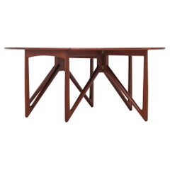 Vintage Elliptical 'Gateleg' Dining/Folding Table by Niels Koefoed