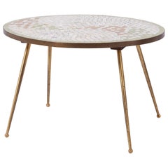 Elliptical Mosaic Coffee or Side Table by Ilse Möbel, Germany, 1950s