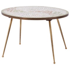 Table basse ou d'appoint en mosaïque elliptique par Ilse Möbel, Allemagne, années 1950