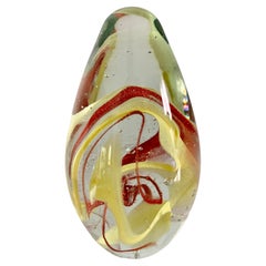 Elliptical or Egg Shaped Murano Glass Paperweight