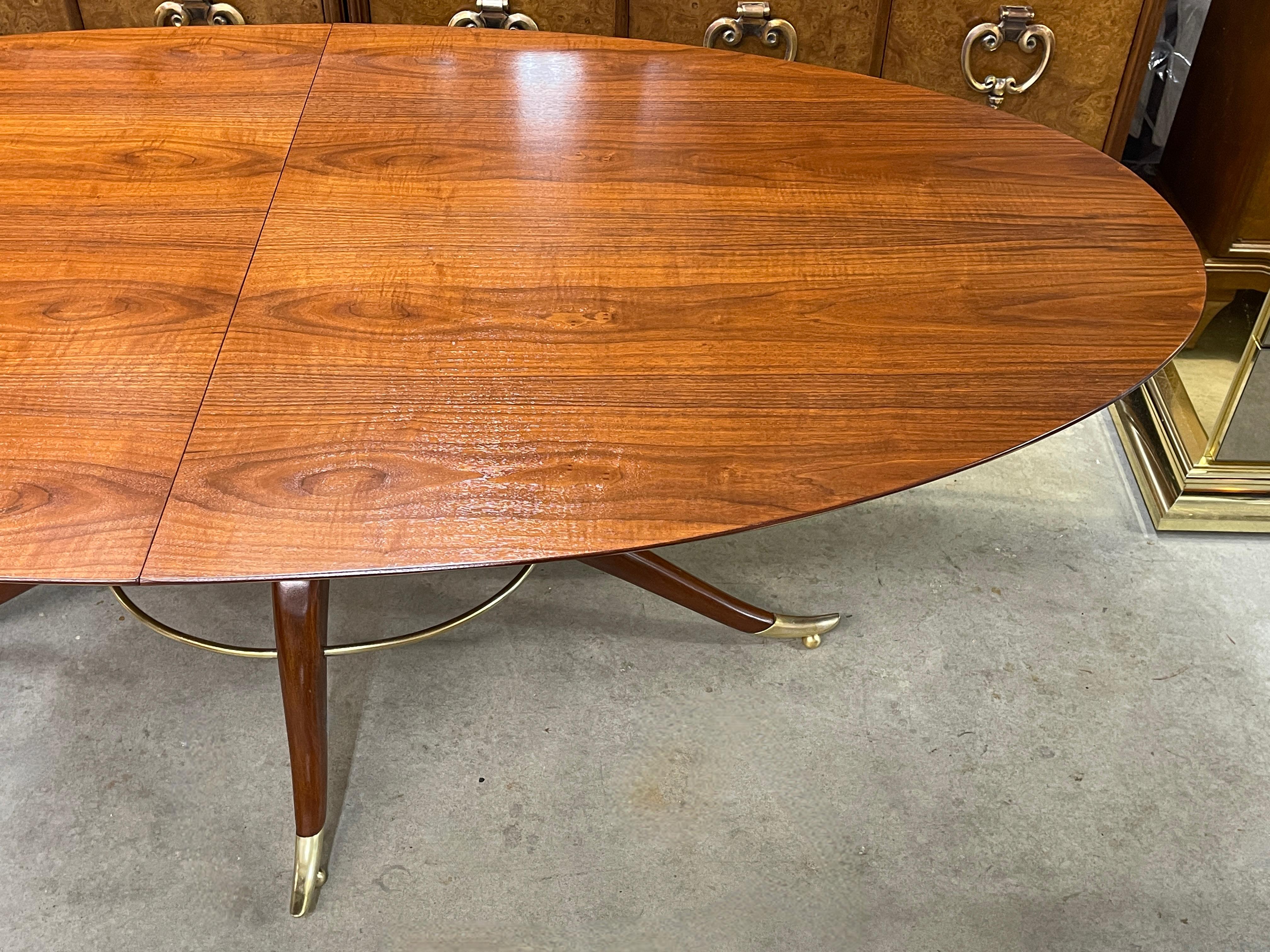 Hand-Crafted Elliptical Oval Dining Table by Adolfo Genovese for F&G Handmade Furniture