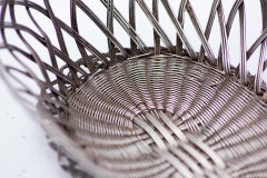 Elliptical silver wire basket