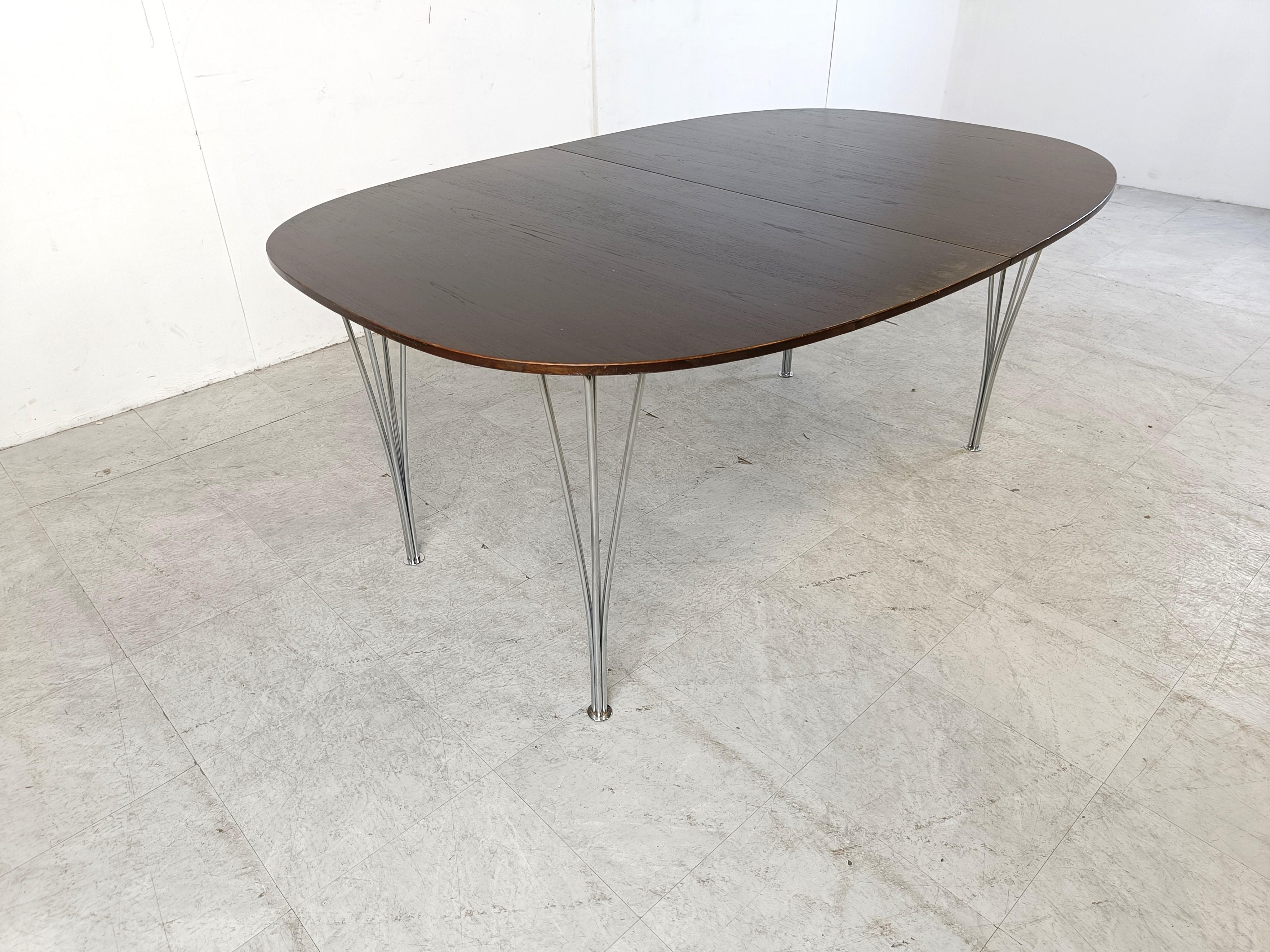 Elliptical Table by Piet Hein & Bruno Mathsson for Fritz Hansen, 1960s 1