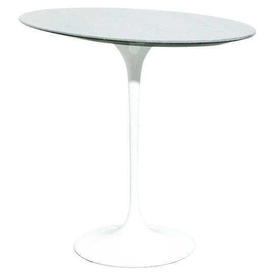 Elliptical Tulip Side Table in marble by Knoll