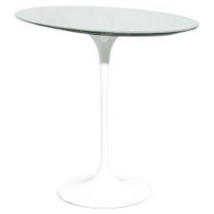 Vintage Elliptical Tulip Side Table in marble by Knoll