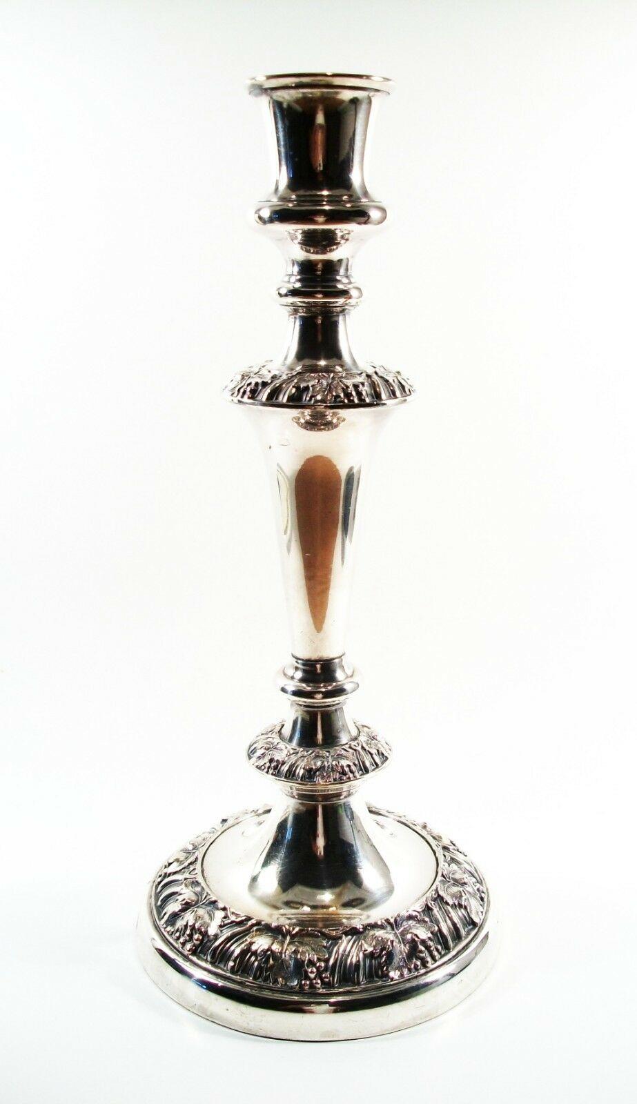 ELLIS BARKER – antiker versilberter Kerzenständer – England – frühes 20. Jahrhundert (Viktorianisch) im Angebot