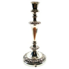 Ellis Barker, Antique Silver Plate Candlestick, England, Early 20th Century