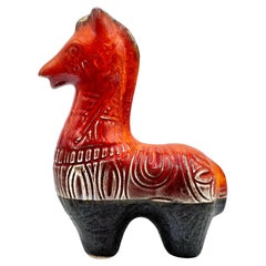 Vintage Ellis Ceramics (Australia) 1960s Ceramic 8.5" Horse, in Red