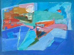 Colorful Abstracted Landscape in the Style of Diebenkorn