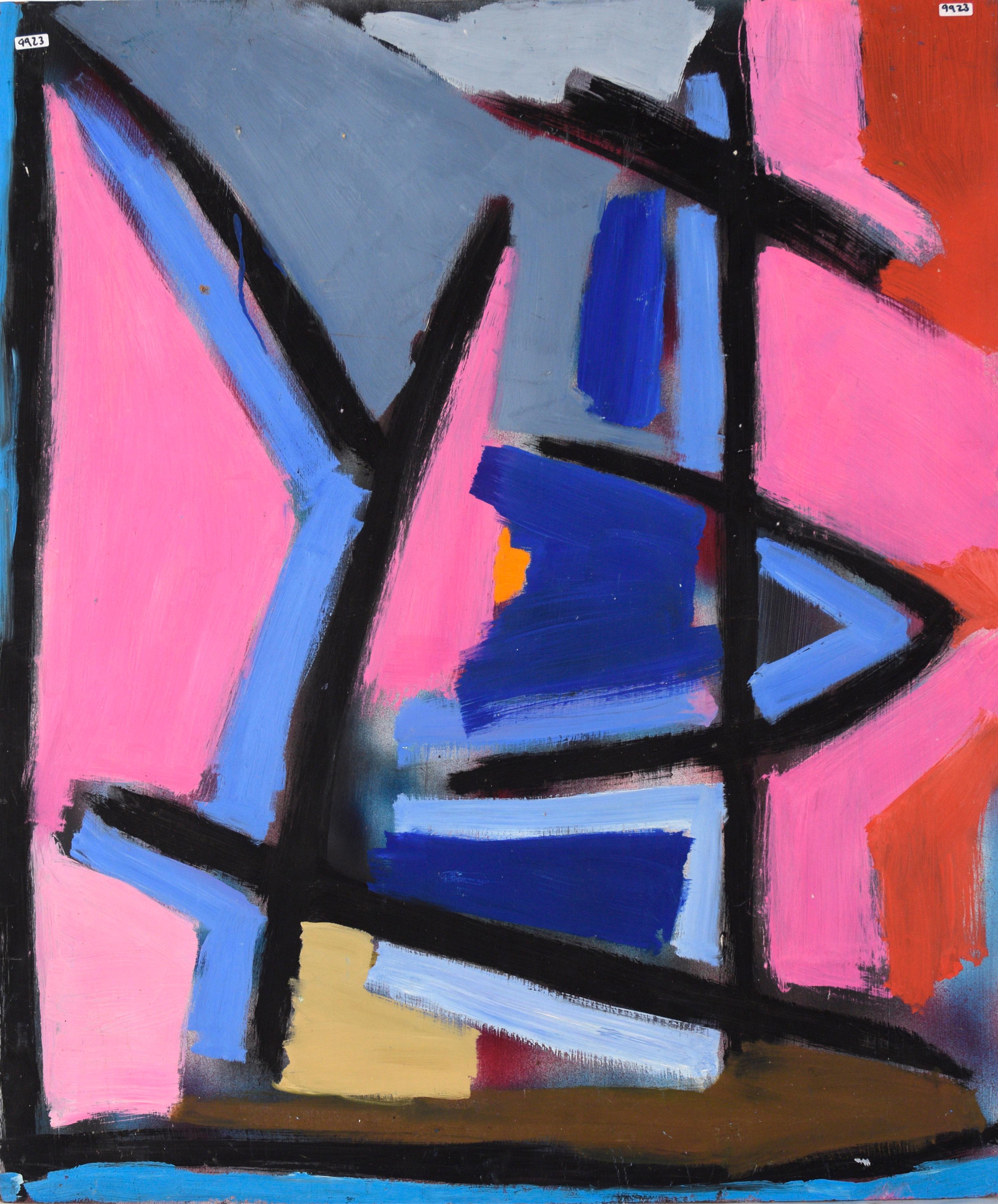 Nature morte moderniste colorée avec fleurs en empâtement Style d'Emily Sillman en vente 2