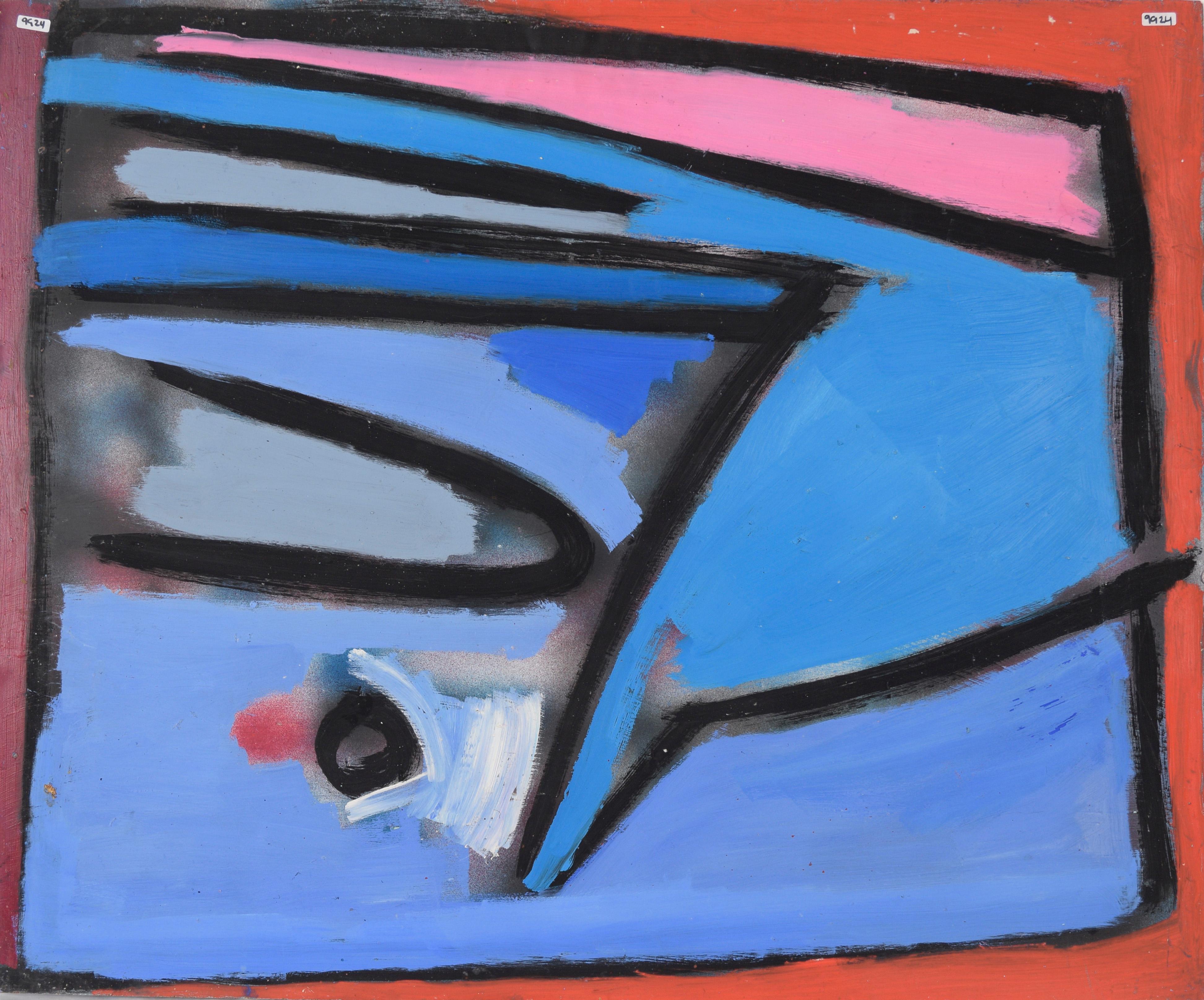 Colorful Modernist Still Life with Jug and Plant For Sale 2