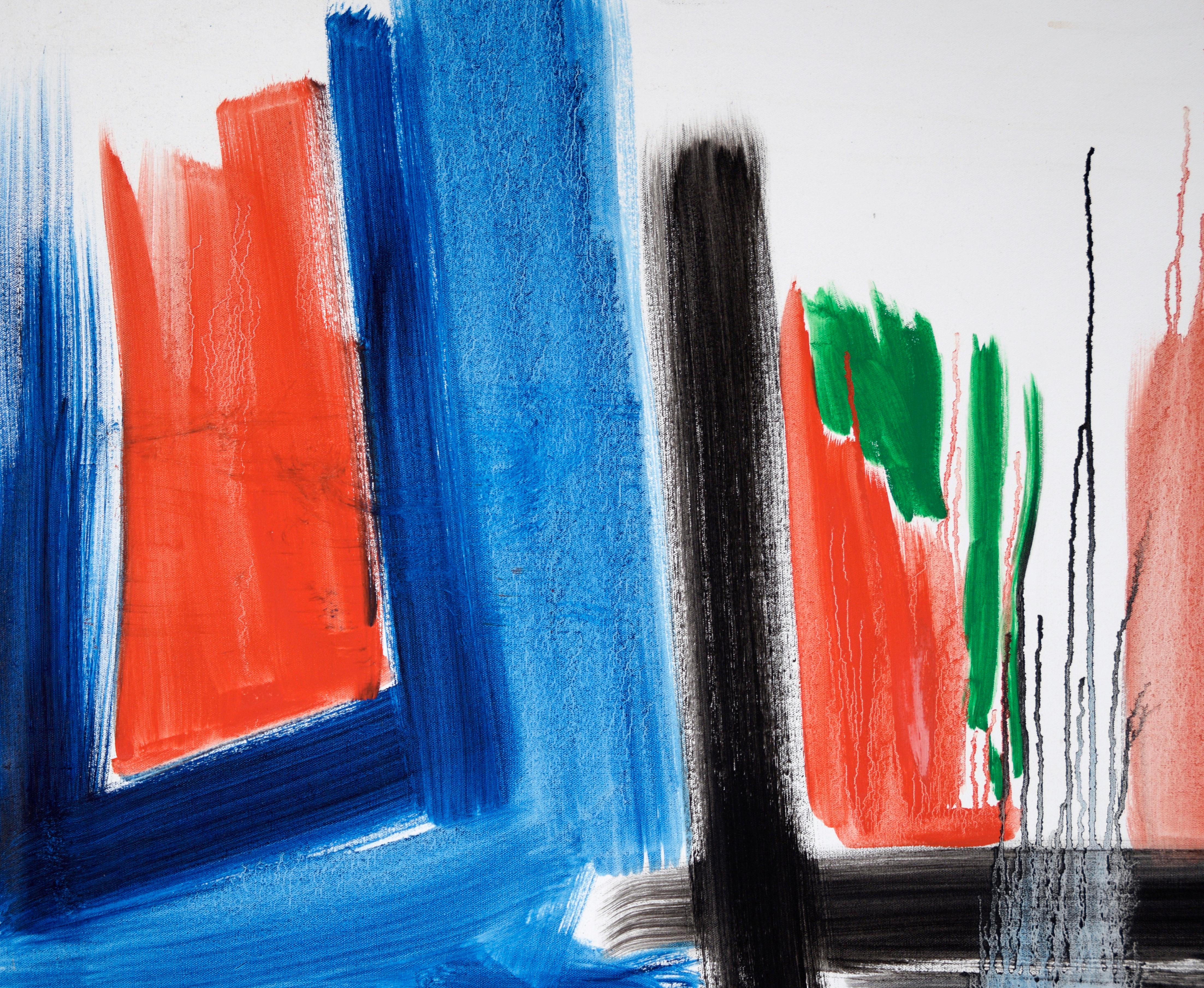 Large-Scale Abstract Composition in Acrylic on Canvas - Painting by Ellis Hopkins